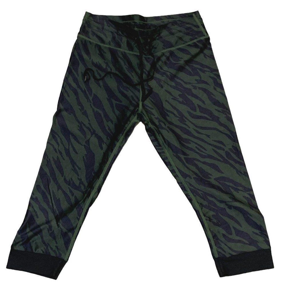 The Upside NYC Pant Leggings 8 Green Zebra Stripe